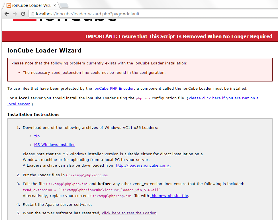 Install Ioncube Loader Windows Xampp Server