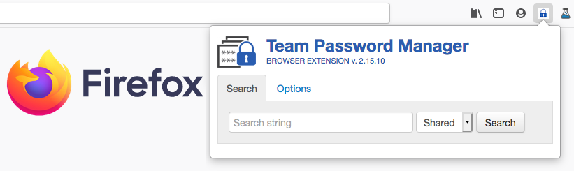 Firefox Extension for Team Password Manager