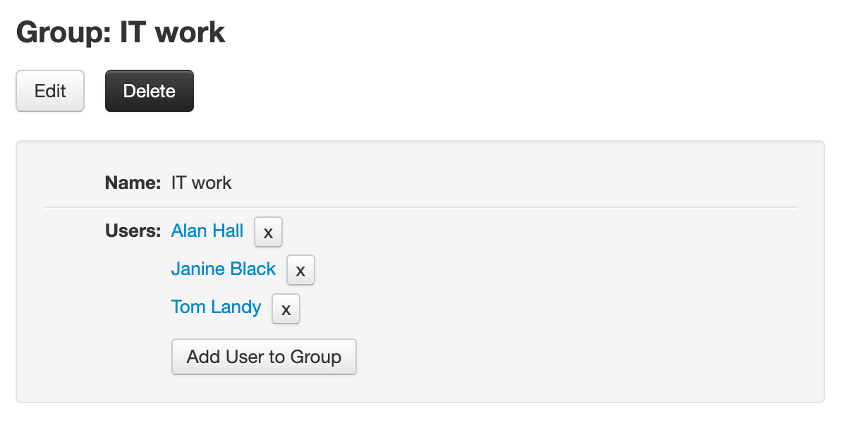 A group screen
