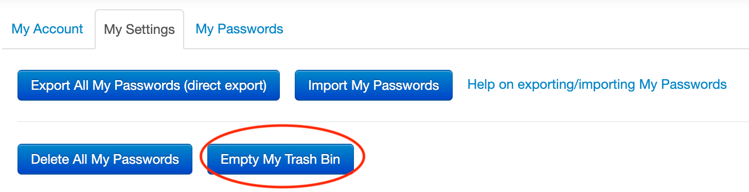 Empty My Trash Bin