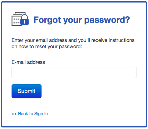 Forgot your password? enter email address