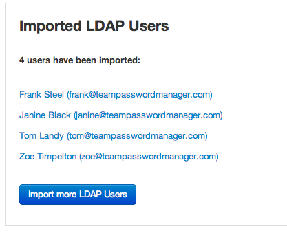 Imported LDAP Users