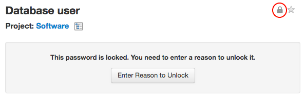 Locked password