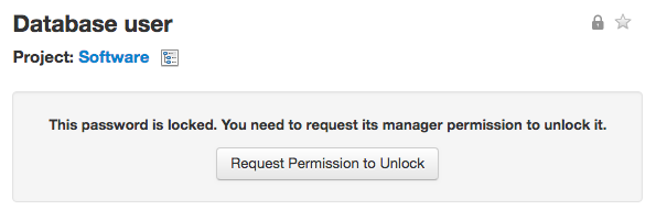 Locked password request permission