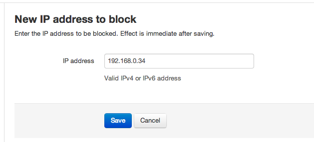 New IP address to block