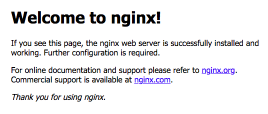 NGINX default page