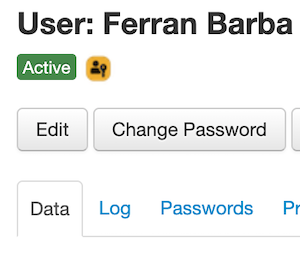 User with passkeys