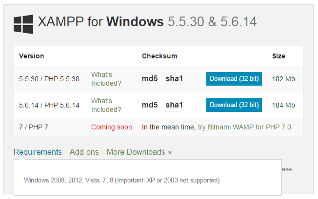 XAMPP download