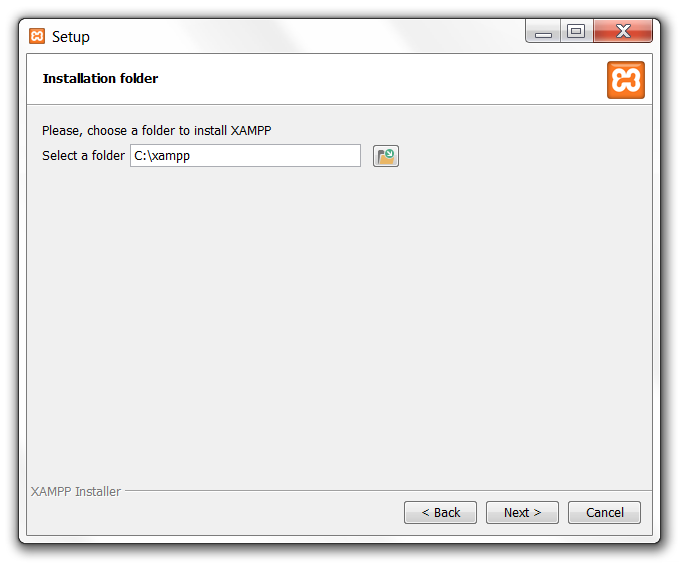XAMPP folder