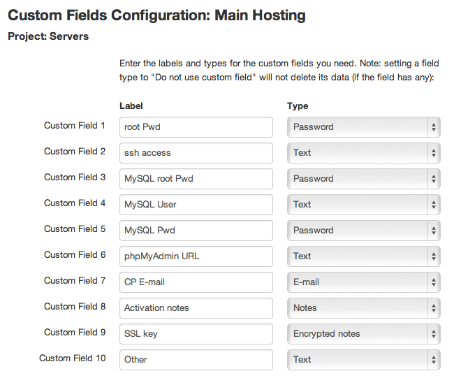 Creating custom fields