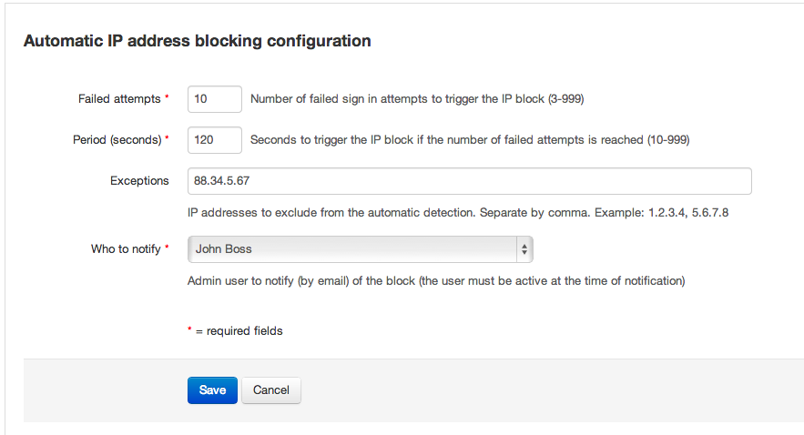 Automatic IP Address Blocking